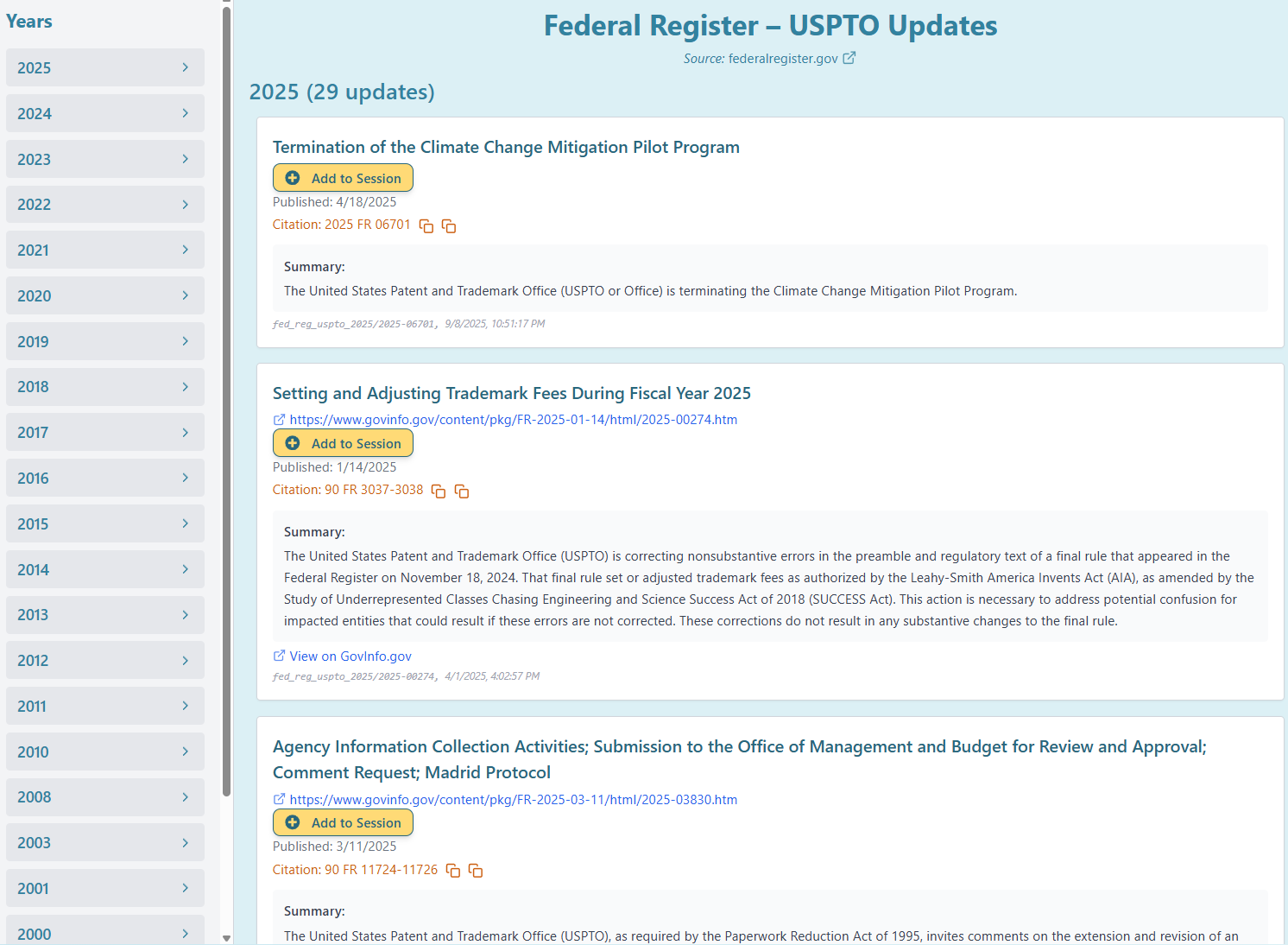 Federal Register Access